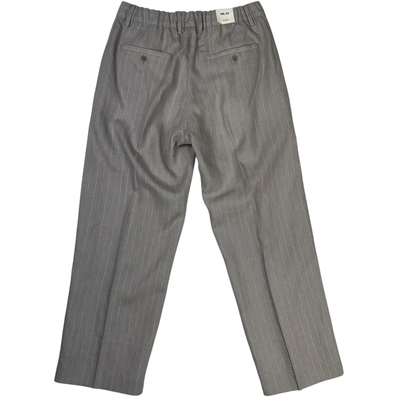 Kay Trousers Grey Stripe Linen - Image 2