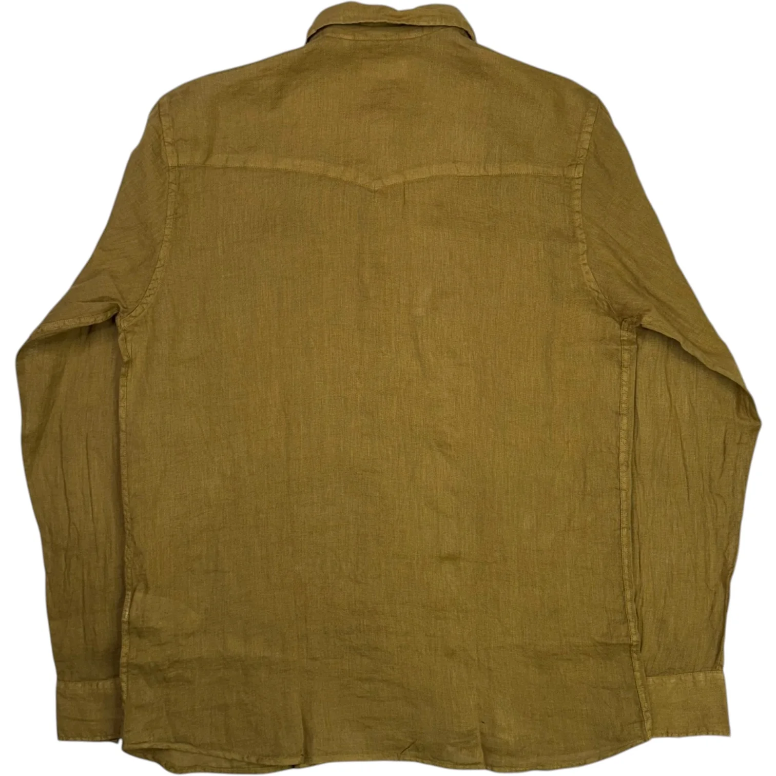 Dallas Linen Overshirt Mustard - Image 2