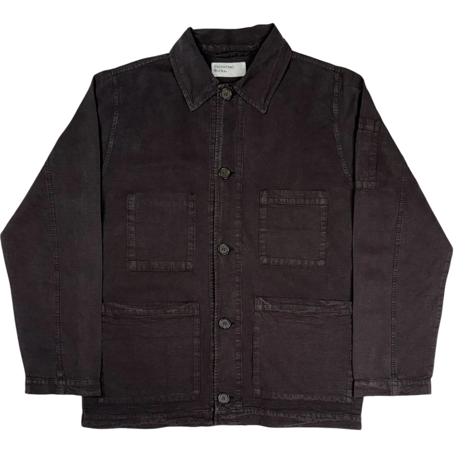 Coverall Jacket Lyocell Linen Mix Licorice