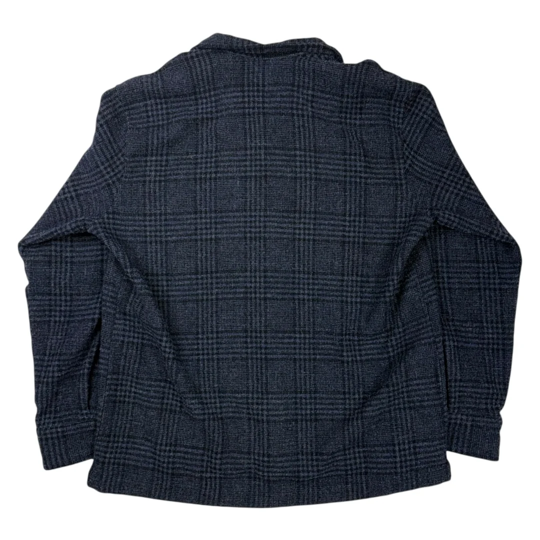 Aabba Cotton Shirt Jacket Navy Black Check - Image 2