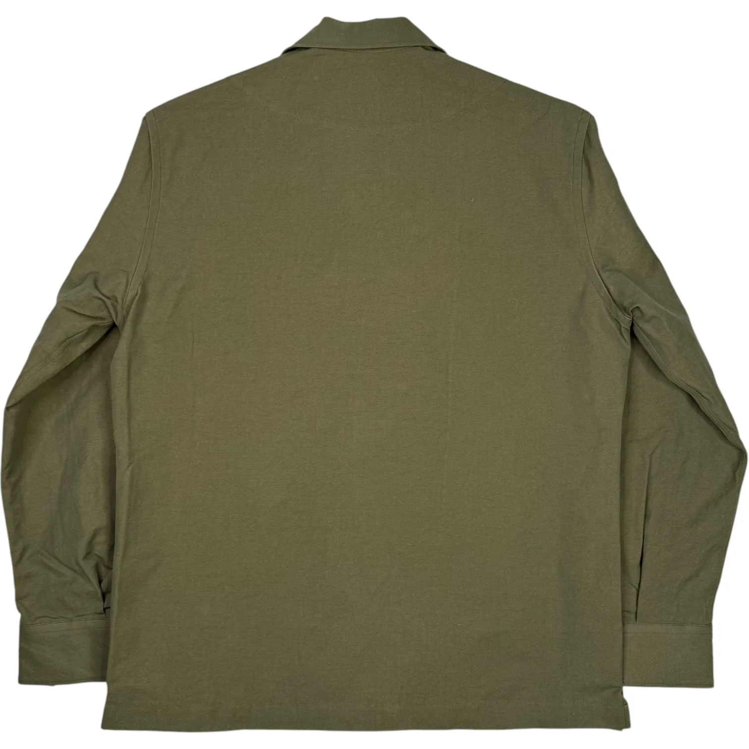 Aabba Cotton-Linen Overshirt Military Green - Image 2
