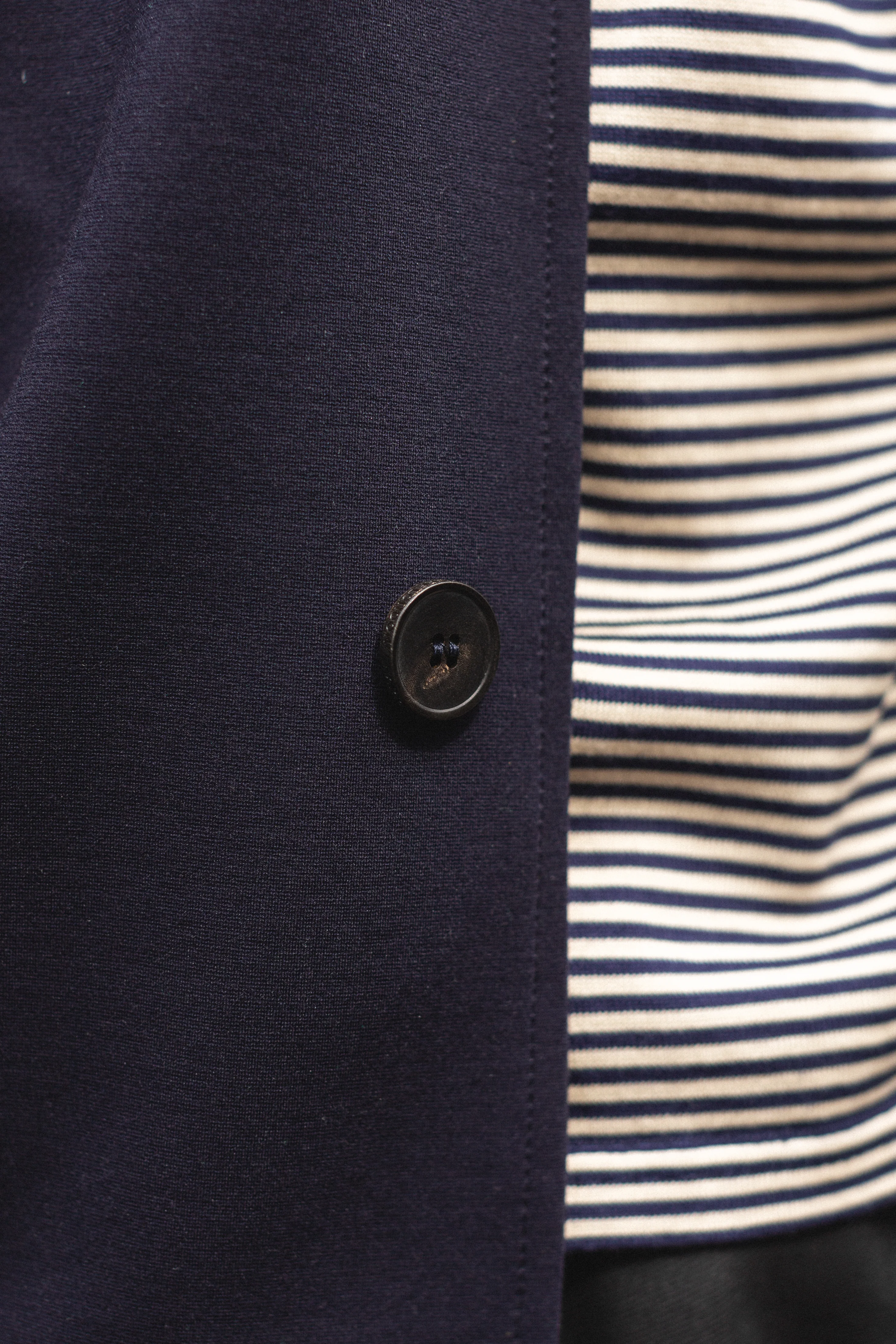 Blouson Jacket Technical Viscose Navy Blue - Image 10