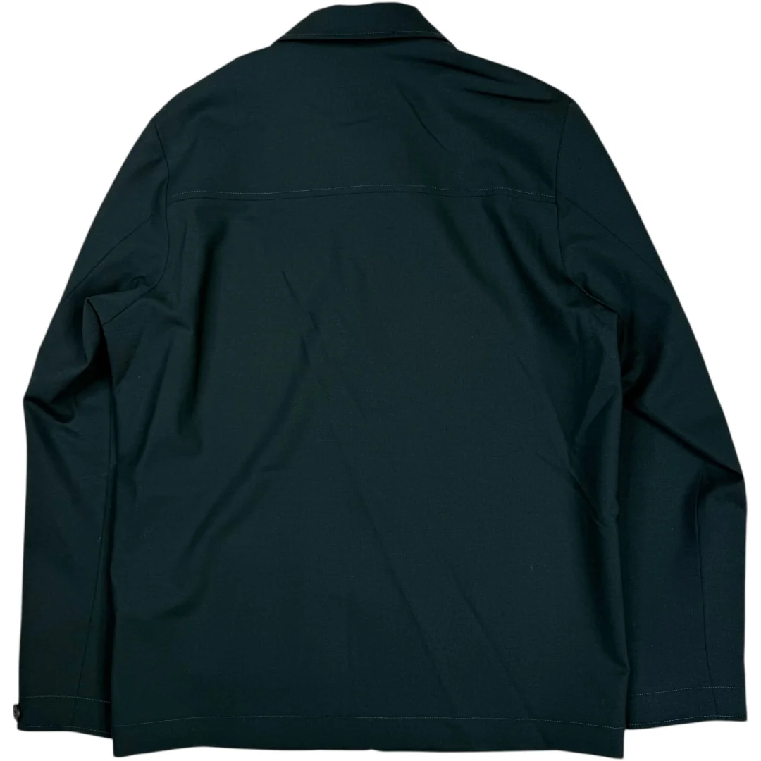 Constantin Tech Wool Three Pocket Overshirt Petrol Green - Image 2