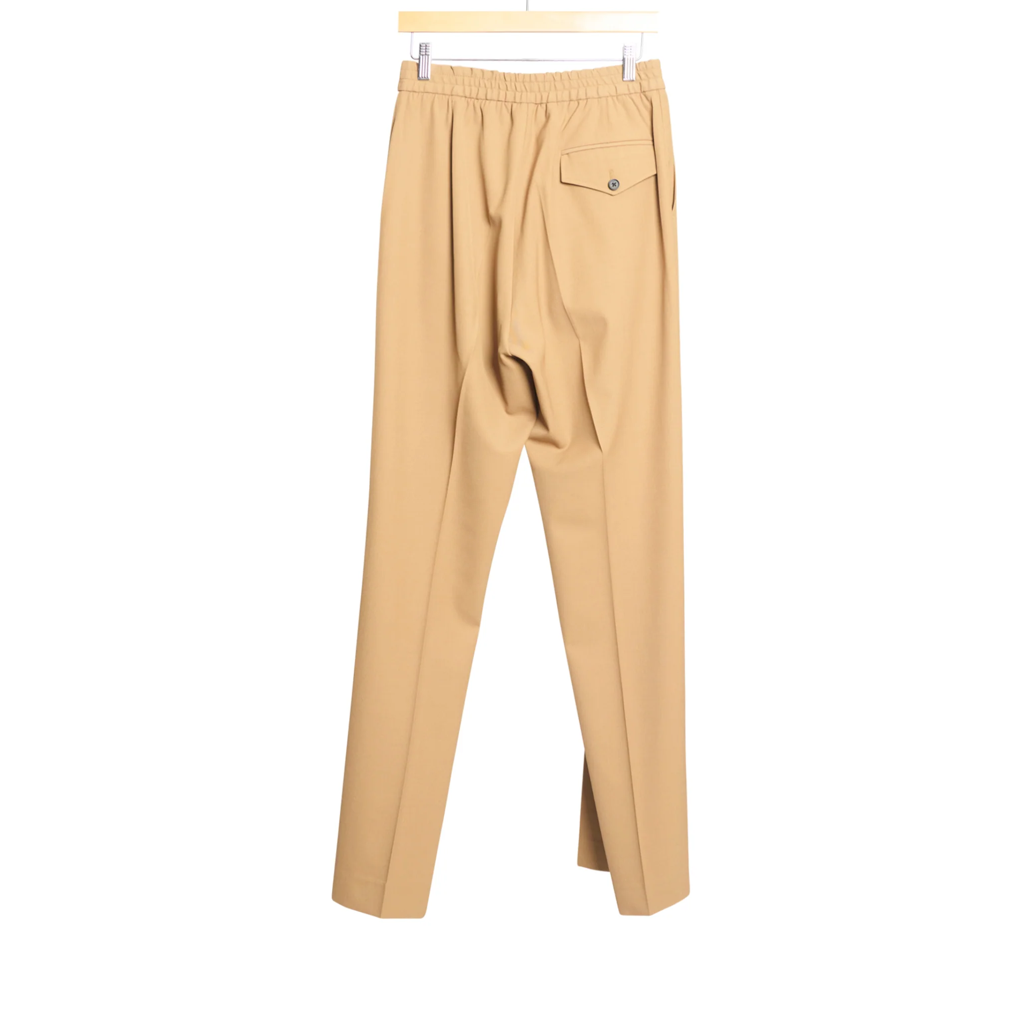 Jesse Double Pleated Elastic Waist Trouser Sand - Image 2
