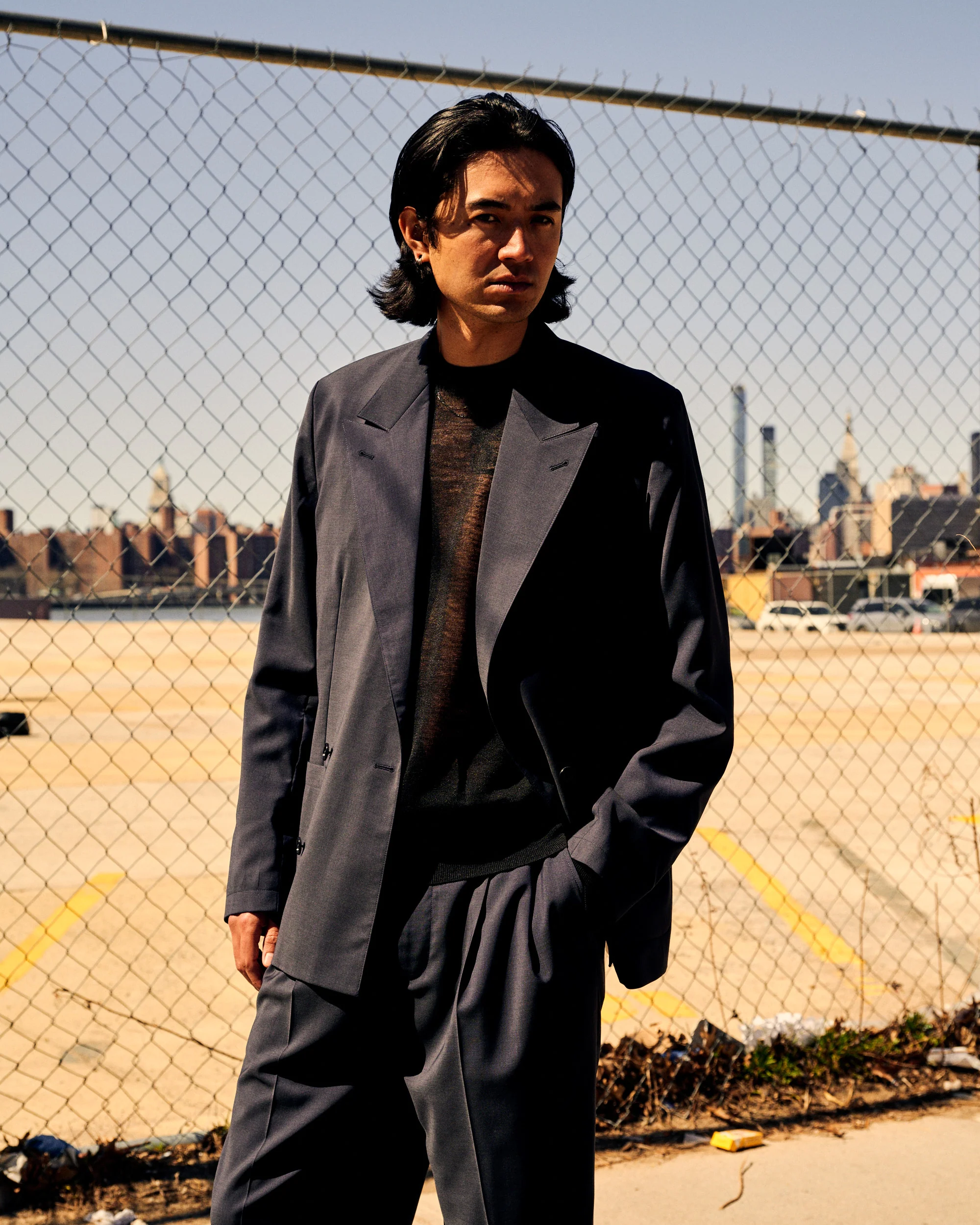 Kirk Unstructured Blazer Midnight - Image 3