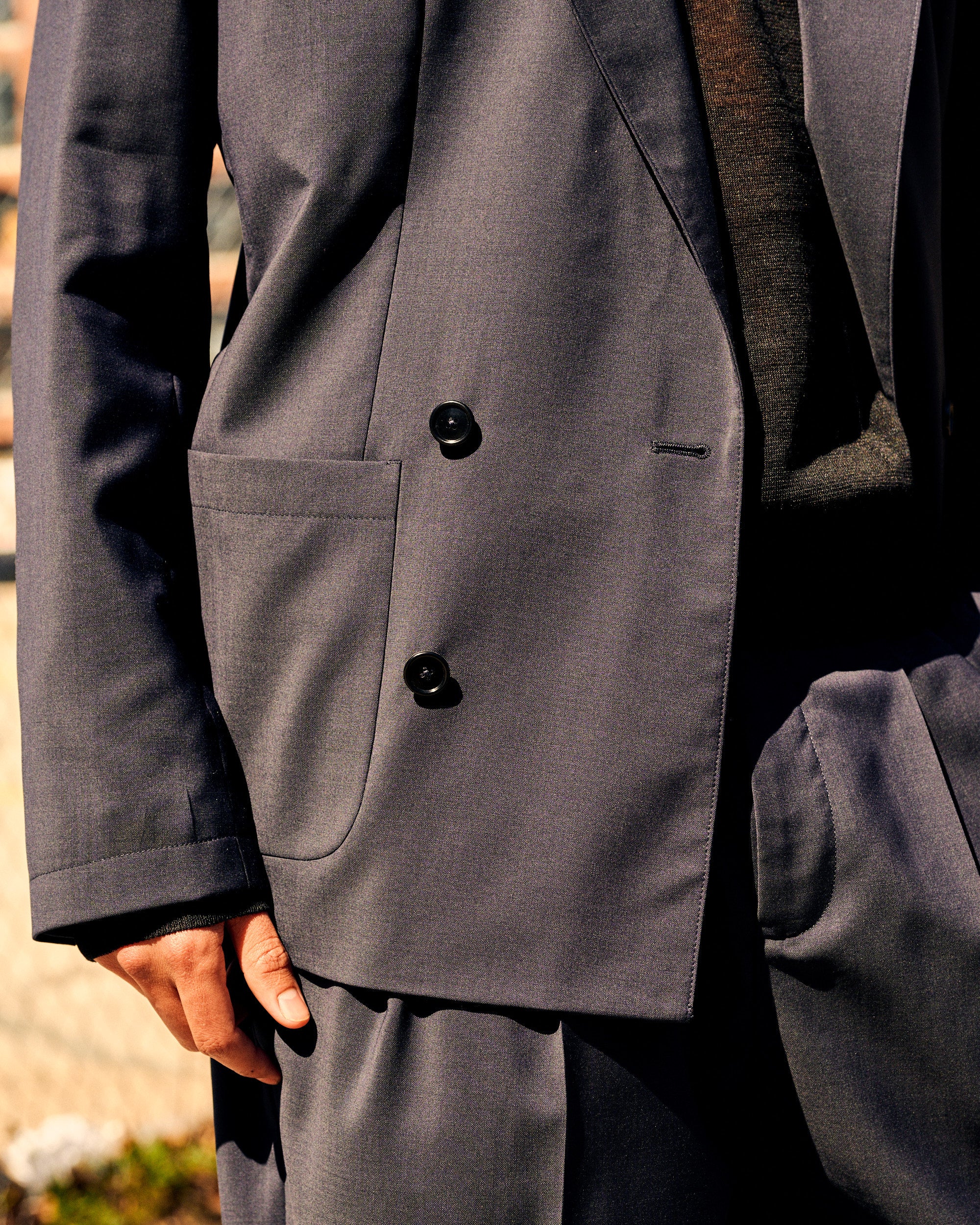 Kirk Unstructured Blazer Midnight - Image 5