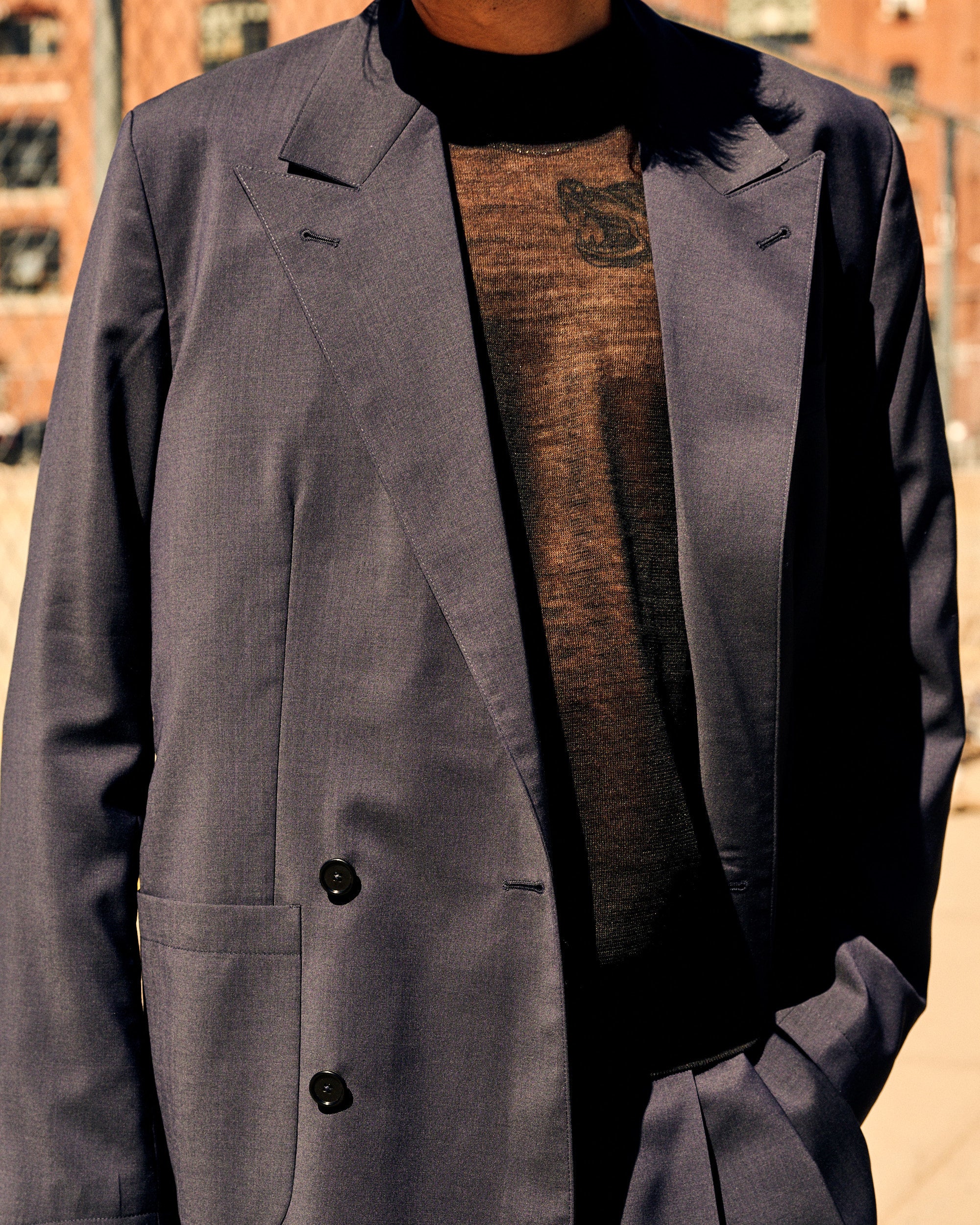 Kirk Unstructured Blazer Midnight - Image 6
