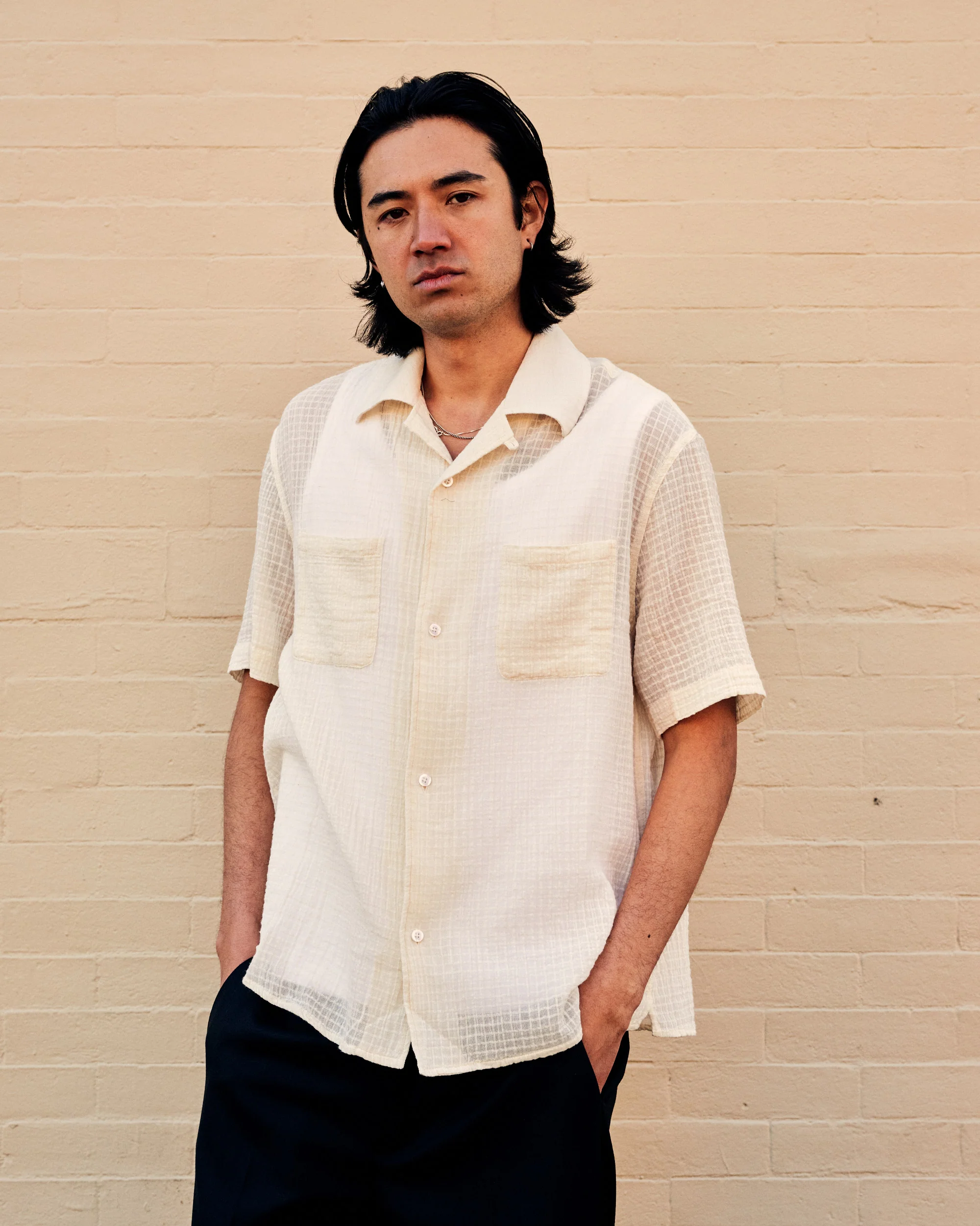 Luis Shirt Cream Check